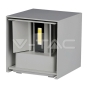 5W Wall Lamp with Bridglux Chip Grey Body Square IP65 3000K - 1