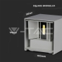 5W Wall Lamp with Bridglux Chip Grey Body Square IP65 3000K - 9
