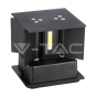 Aplique de pared 5W LED Cuerpo Negro Cuadrado IP65 3000K - 4