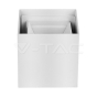 5W Wall Lamp with Bridglux Chip White Body Square IP65 3000K - 3