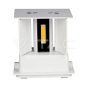 5W Wall Lamp with Bridglux Chip White Body Square IP65 3000K - 4