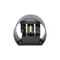 Aplique de pared 5W LED Cuerpo Negro Redondo IP65 3000K - 2