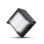 7W LED Wall Light Sami-Frame Black Square 3000K - 1
