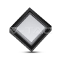 7W LED Wall Light Sami-Frame Black Square 3000K - 2