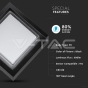 7W LED Wall Light Sami-Frame Black Square 3000K - 4