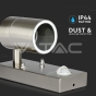 Aplique de pared Sensor 1xGU10 cuerpo de acero IP44 - 8