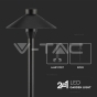 7W LED Garden Lamp Pole/Spike Black Body IP65 3000K - 3