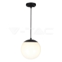 Ceiling Hanging Lamp 1xE27 Matt Black Opal Plastic C Ball - 1