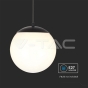 Ceiling Hanging Lamp 1xE27 Matt Black Opal Plastic C Ball - 2