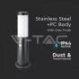 E27 Bollard Lamp 45cm PIR Sensor Stainless Steel Body Black IP44 - 2