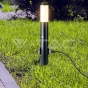 E27 Bollard Lamp 60cm PIR Sensor 2 EU Plug Sockets Stainless Steel Black IP44 - 7