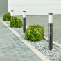 E27 Bollard Lamp 80cm PIR Sensor Stainless Steel Grey IP44 - 6