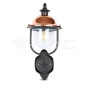 Lámpara de pared de jardín 1 x E27 Negro Boca arriba - 5