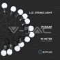 Guirnalda LED 0.5W 24V 10m 20 Bombillas 3000K - 2