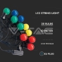 LED String Light 10m. 20 x 0.5W EU Bulbs RGBY - 2