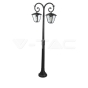 Luz para jardin 2xE27 1410mm IP44 Negro - 3