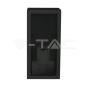 Lampara de pared 1*E27cristal mate cuerpo negro - 2