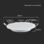 18W LED Mini Panel SAMSUNG Chip Backlit Recessed Round 3000K - 8