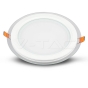 6W LED Panel Glass Round Warm White - 1