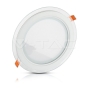 6W LED Panel Glass Round Warm White - 2