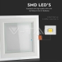 6W LED Panel Glass Square Warm White - 5