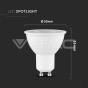 LED Spotlight SAMSUNG Chip GU10 5W White Plastic 3000K 12pcs/pack - 9