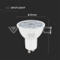 LED Spotlight SAMSUNG CHIP GU10 6W Ripple Plastic 10°D 4000K - 6
