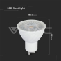 LED Spotlight SAMSUNG CHIP GU10 6W Ripple Plastic 38°D 6500K - 4
