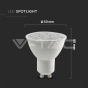 LED Spotlight SAMSUNG Chip GU10 6W Ripple Plastic Lens Cover 10° 4000K - 7