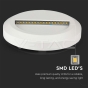 Baliza Pared Luz Indirecta LED 2W Cuerpo Blanco Redondo 3000K - 6