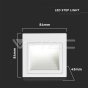 Foco de Paso LED 3W Cuerpo Blanco 4000K IP20 - 4
