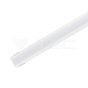 Kit de montaje para tiras de LED de aluminio con difusor blanco 2000 x 19 x 19mm - 1