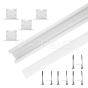 Kit de montaje para tiras de LED de aluminio con difusor Blanco Empotrable 2000x50x35mm - 3