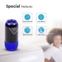 2*3W LED Table Lamp Speaker USB & TF Card Slot Blue - 5
