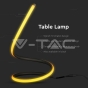 20W LED Designer Table Lamp with EU Plug Cord + Switch Black 3000K - 3