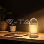 1.5W LED Fabric Table Lamp 3000K Beige Body Wood Handle - 6