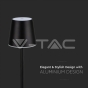 3W LED Table Lamp Rechargeable Touch Dimmable Black Body 3000K - 2