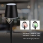 3W LED Table Lamp Rechargeable Touch Dimmable Black Body 3000K - 4