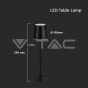 3W LED Table Lamp Rechargeable Touch Dimmable Black Body 4000K - 5