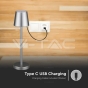 3W LED Table Lamp Rechargeable Touch Dimmable Grey Body 3000K - 3