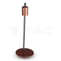 Designer Table Lamp E27 Holder Switch Red Bronzе - 2