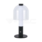 LED Table Lamp 1800mAh Battery 140 x 300 3 in 1 Black, Transparent Glass - 1
