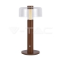 LED Table Lamp 1800mAh Battery 150 x 300 3 in 1 Brown Body - 1