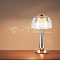 LED Table Lamp 1800mAH BatteryD:13.5*26.5 French Gold Body 3IN1 - 7