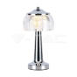 LED Table Lamp 1800mAH BatteryD:13.5*26.5 Chrome Body3IN1 - 1