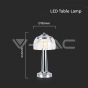 LED Table Lamp 1800mAH BatteryD:13.5*26.5 Chrome Body3IN1 - 5