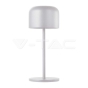 LED Table Lamp 2200mAH Battery D86*H210mm White Body IP54 - 1