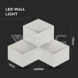 9W LED Wall Light White Body Warm White - 7