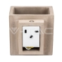 G9 LED Concrete Wall Lamp Square Light Grey - 3