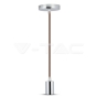 Chrome Pendant Light Brown - 1